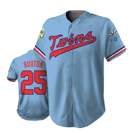 Twins Full Button – Baseball